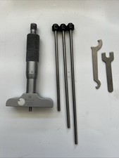 Tiefen Messschraube 0-100mm Mikrometer Tiefenmass Messbrücke, Mitutoyo 129 111