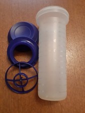 Tupperware Mix-Max 750 ml Schüttelbecher Shaker Schüttel-Becher blau gebraucht