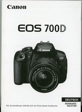 Bedienungsanleitung CANON EOS 700D 700 D Kamera User Manual Anleitung (Y6222