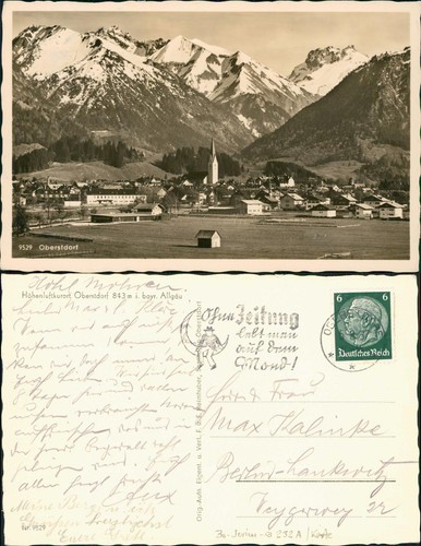 Ansichtskarte oberstdorf - ansichtskarte,