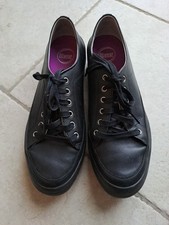 Fitflop Echt Leder Schuh 40.5 41 Schwarz Halbschuh Sneakers