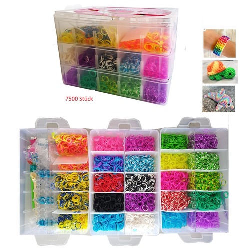 Loom bands 7500 stk bunte - 7500,