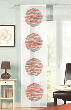 Schiebevorhang Vorhang mit Kreisen rot Schiebe-Gardine Flächenvorhang 60x245cm