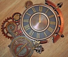 Steampunk Wanduhr Groß 37 x