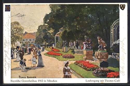 Künstler claus bergen - künstler-ak,