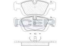 Bremsbeläge für BMW E36 Limo