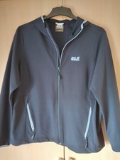 Jack Wolfskin Damen Übergangsjacke Grösse 46 (XL) Dunkelblau mit Kapuze Wie Neu
