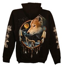 Biker Sweat Jacke Wolf Gr. M L