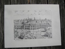 Radierung  "Wien Burgtheater"  handsigniert.