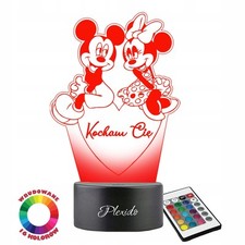 LED Nachtlampe Micky Maus Personalisierbar Plexido