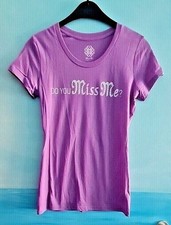 Miss Me, lila T-Shirt, Strass, Gr. L, !!!MUST HAVE!!!