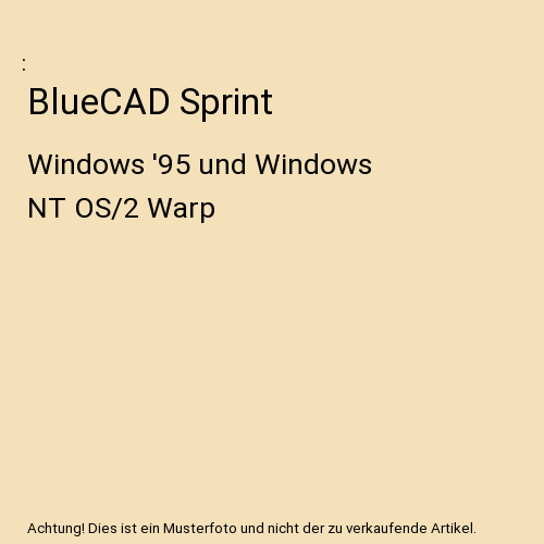 Bluecad sprint windows 95 - sprint:, '95
