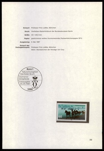 Brd schmuckblatt 1987 - brd, 1987/39