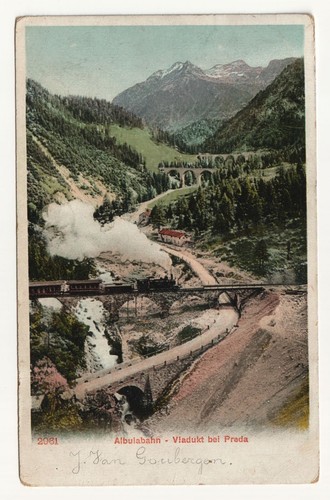 Albulabahn viadukt bei - albulabahn,