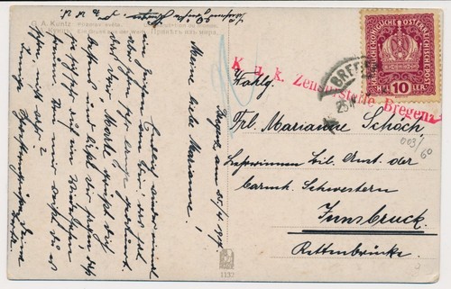 österreich 1917 10h karte - 1917,