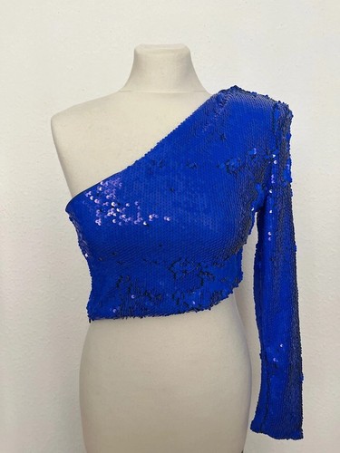 Sequin top blue neon - top,