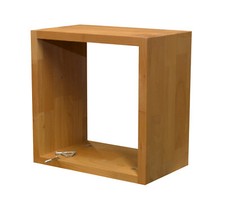 Hängeregal  Kubus Wandregal Erle massiv lackiert