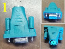 Adapter 9 polig Buchse seriell auf PS/2 Buchse , kompakter Stecker, grün