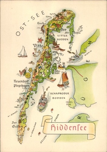Landkarten insel hiddensee - landkarten,