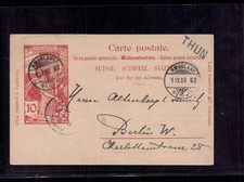 Schweiz Ganzsache Ambulant 1900 nach Berlin