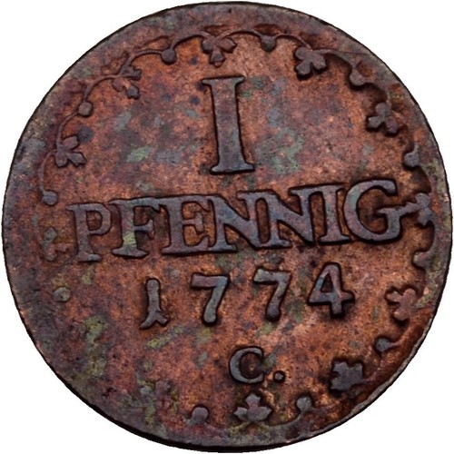 Sachsen pfennig 1774 kupfer - sachsen,