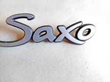 Saxo Schriftzug Citroen Kunststoff silbern 15 x 4 cm 2 Zapfen