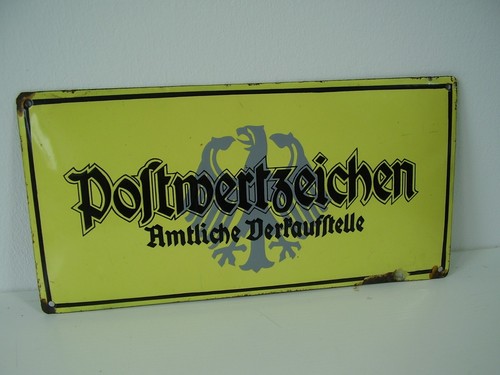 Antikes emaile schild - antikes,