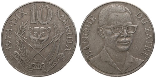 Zaire macutas 1973 - zaire,