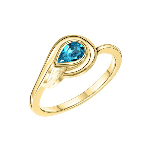 Damenring aus 375 gold gelb - aus,