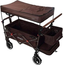 Brauner faltbarer Kinderwagen