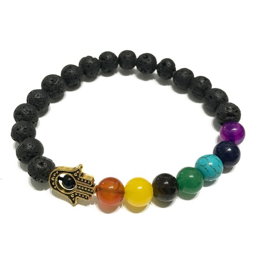 Armband lavastein hamsa - lavastein,