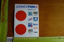 Alter Aufkleber TV Radio Sat Sender SDR RFW SWF Südfunk Südwest Stuttgart (AY)