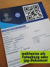 2022/23 --- Inter Mailand - FC Bayern München --- Champions League Ticket / Foto