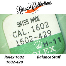 NEW Neu Blister Rolex 1602-429 Axle Balance Unruhwelle Staff