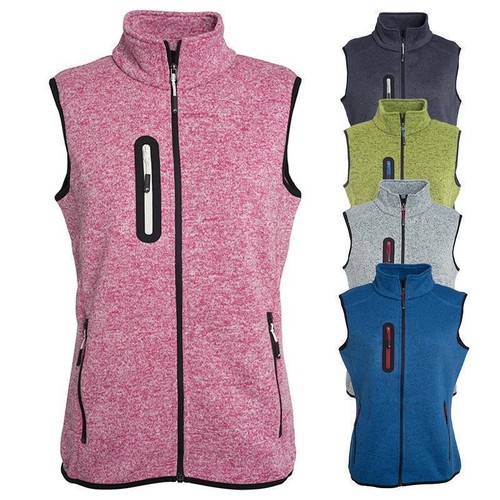 Damen strickfleece weste - strickfleece,