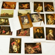 16 Kunstkarten aus Rußland, Verschiedene Maler, detaillierte Bilder im Angebot