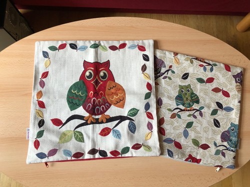 Dekokissen mit eulenmotiv - mit,