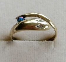 Antik Goldring Schlange