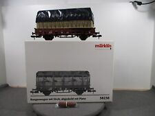 Märklin Spur 1 58238 Güterwagen Rungenwagen mit Stroh mit Plane in OVP4