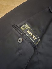 Versace Sakko in Schwarz - Smokingrevers - Gr. 48 - Tailliert - Jacke - Blazer 