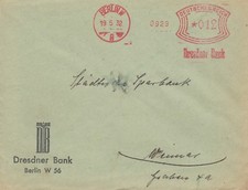 BERLIN, Briefumschlag 1932, Dresdner Bank