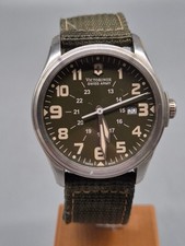 Victorinox Swiss Army Herren Uhr Robustes Feld‑Militärdesign Stahl Textilband