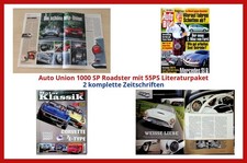 Auto Union 1000 SP Roadster mit 55PS Literaturpaket - 3 komplette Zeitschriften