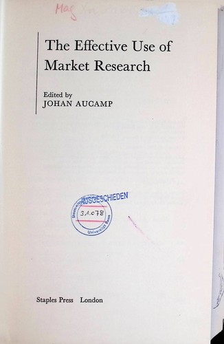 The effective use market - the,