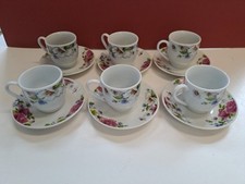 espresso tassen set 6 Stück, mit bunten Blümchen, 2 Wahl ,siehe Fotos 
