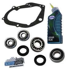 Getriebe Lager Set + Dichtung + 200ml Eurol Öl - für Yamaha Aerox 50 (2 Takt)
