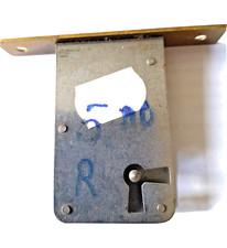 Einsteckschloß+1Schlüssel Eisen Vitrinen Schloss 50 mm Vintage Möbelschlösser