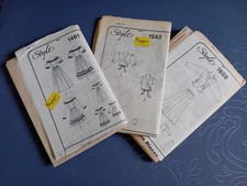 3 ungeschnittene Schnittmuster im Stil von 1988/89 + Anleitung - aus Umschlägen