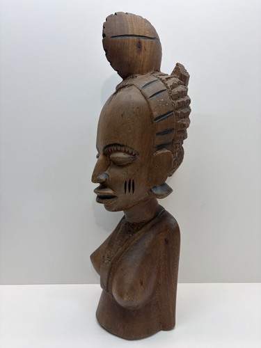 Afrikanische holzfigur büste - afrikanische,