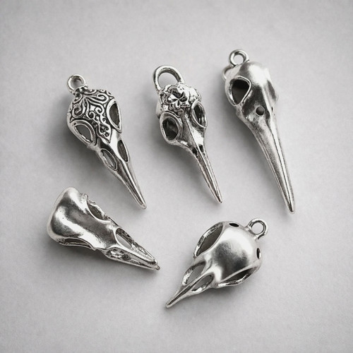 Rabenschädel charm gothic - rabenschädel,